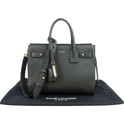 Yves Saint Laurent Grained Calfskin Small Sac de Jour Handbag