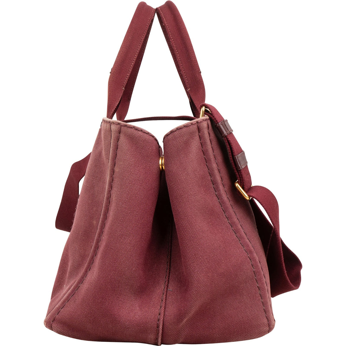 Prada Bordeaux Canvas Canapa Tote, Bild 5 von 11
