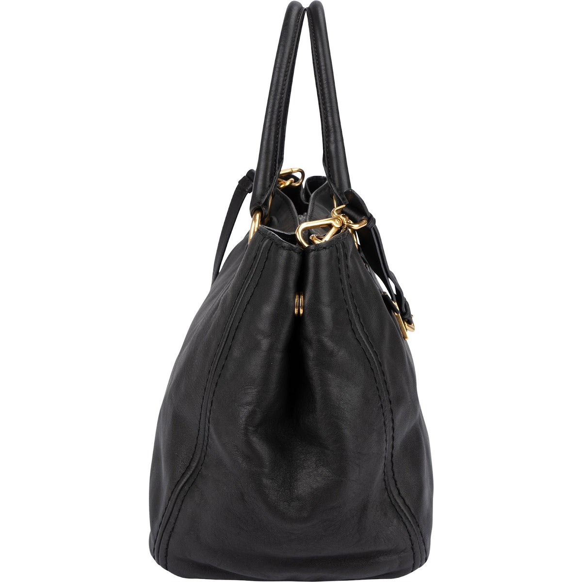 Prada Schwarz Nappa Leder Tote, Bild 3 von 11