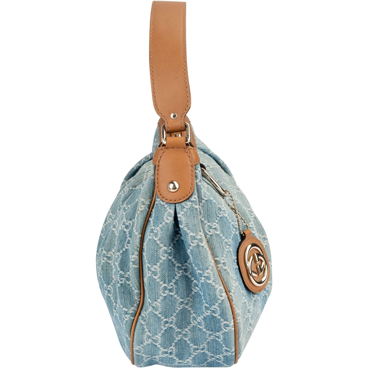Gucci Denim Monogram GG Sukey Hobo Schultertasche, Bild 4 von 11