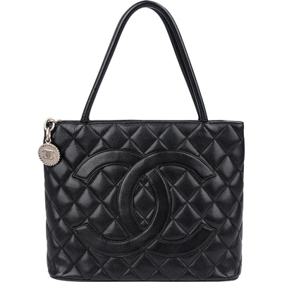 Chanel Caviar Medallion CC Tote Handtasche