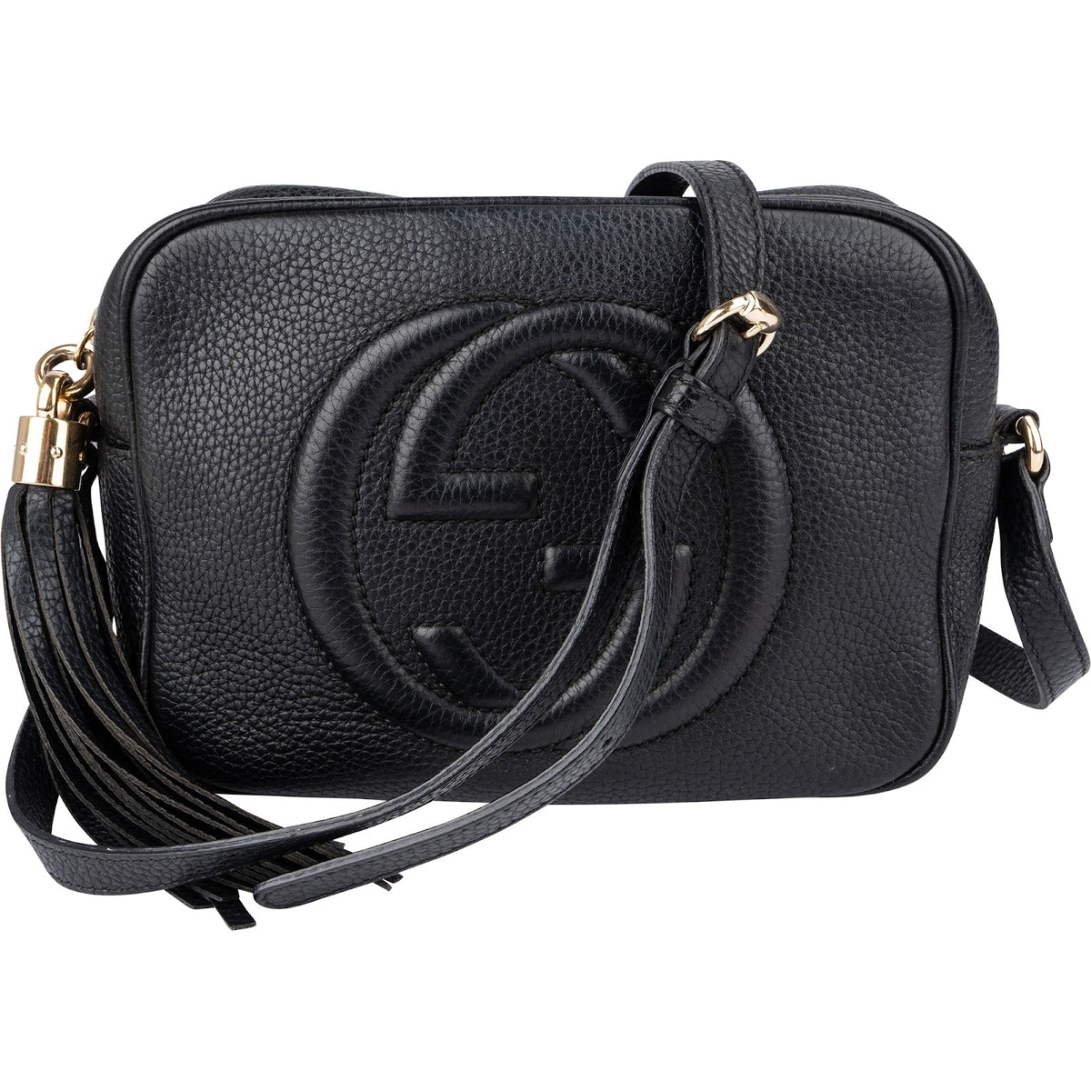Gucci Schwarz Soho Disco aus Leder – Vorderansicht