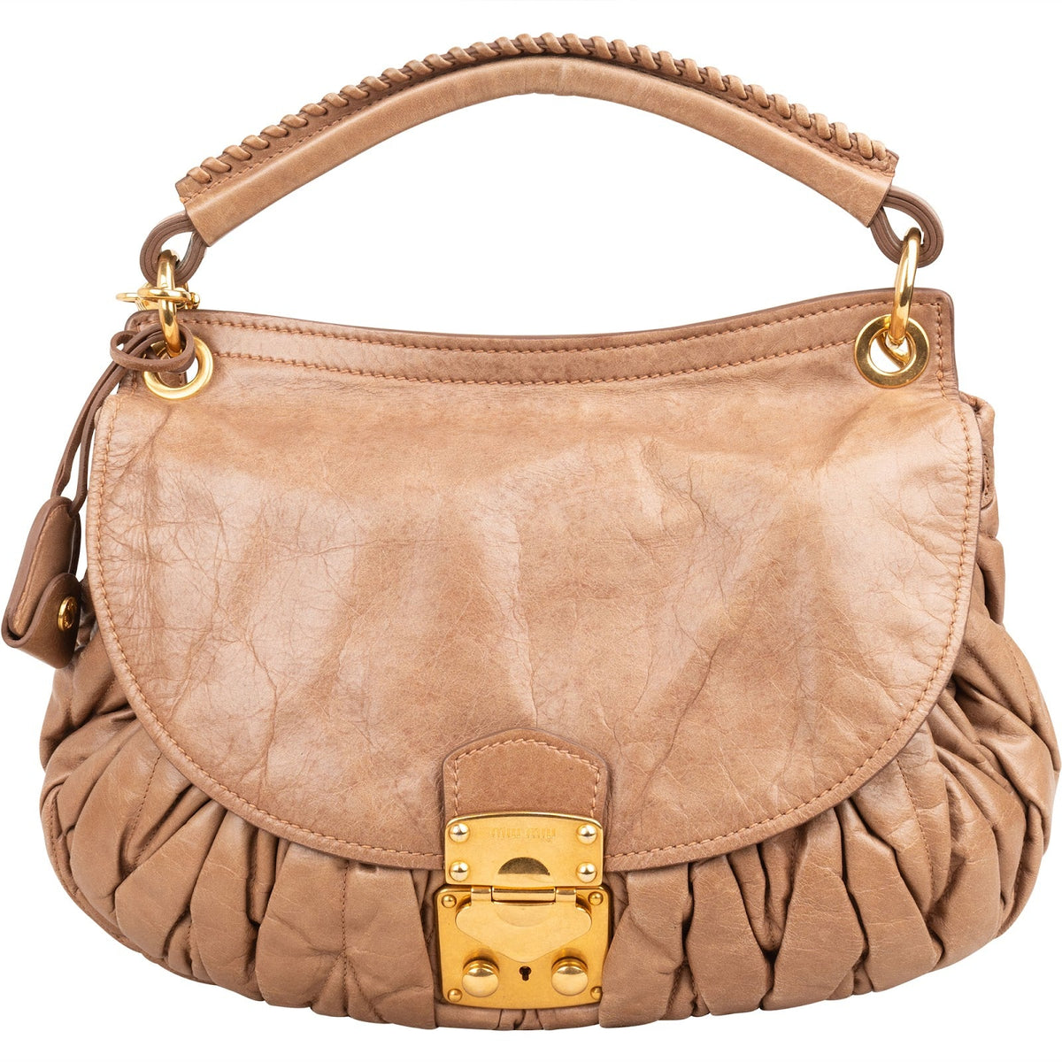 Miu Miu Matelassé Vitello Lux Leather City Coffer Handbag