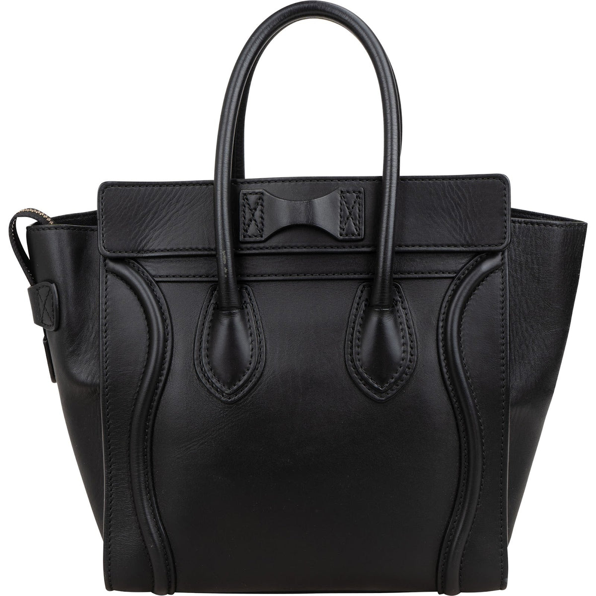 Céline Black Leather Luggage Handbag