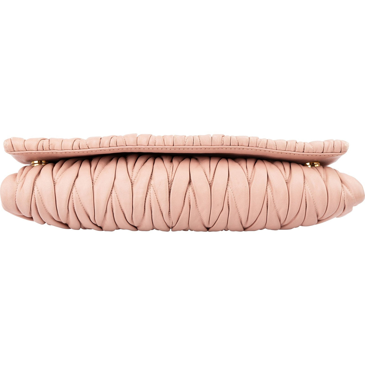Miu Miu Matelassé Nappa Leather Fold Over Clutch Crossbody Bag