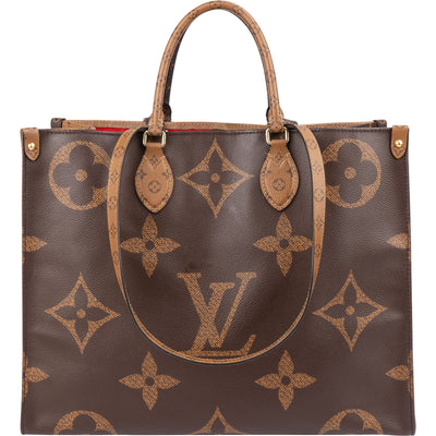Borsa a spalla Louis Vuitton OnTheGo GM in tela Monogram Giant Reverse