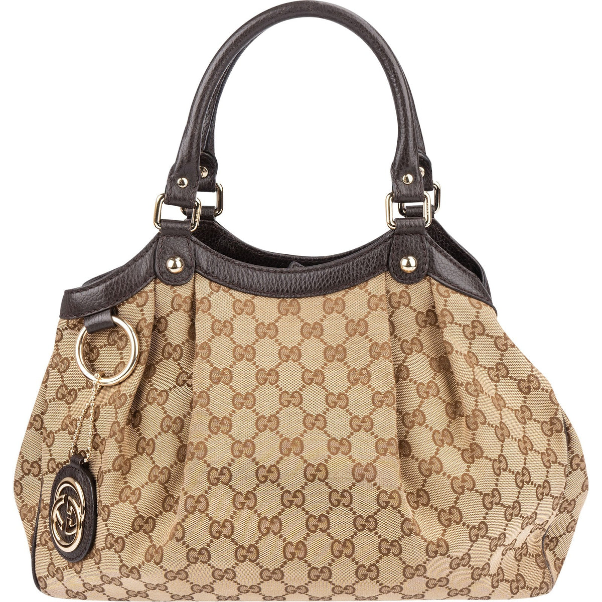 Gucci Monogram GG Canvas Sukey Hobo aus Canvas und Leder – Vorderansicht