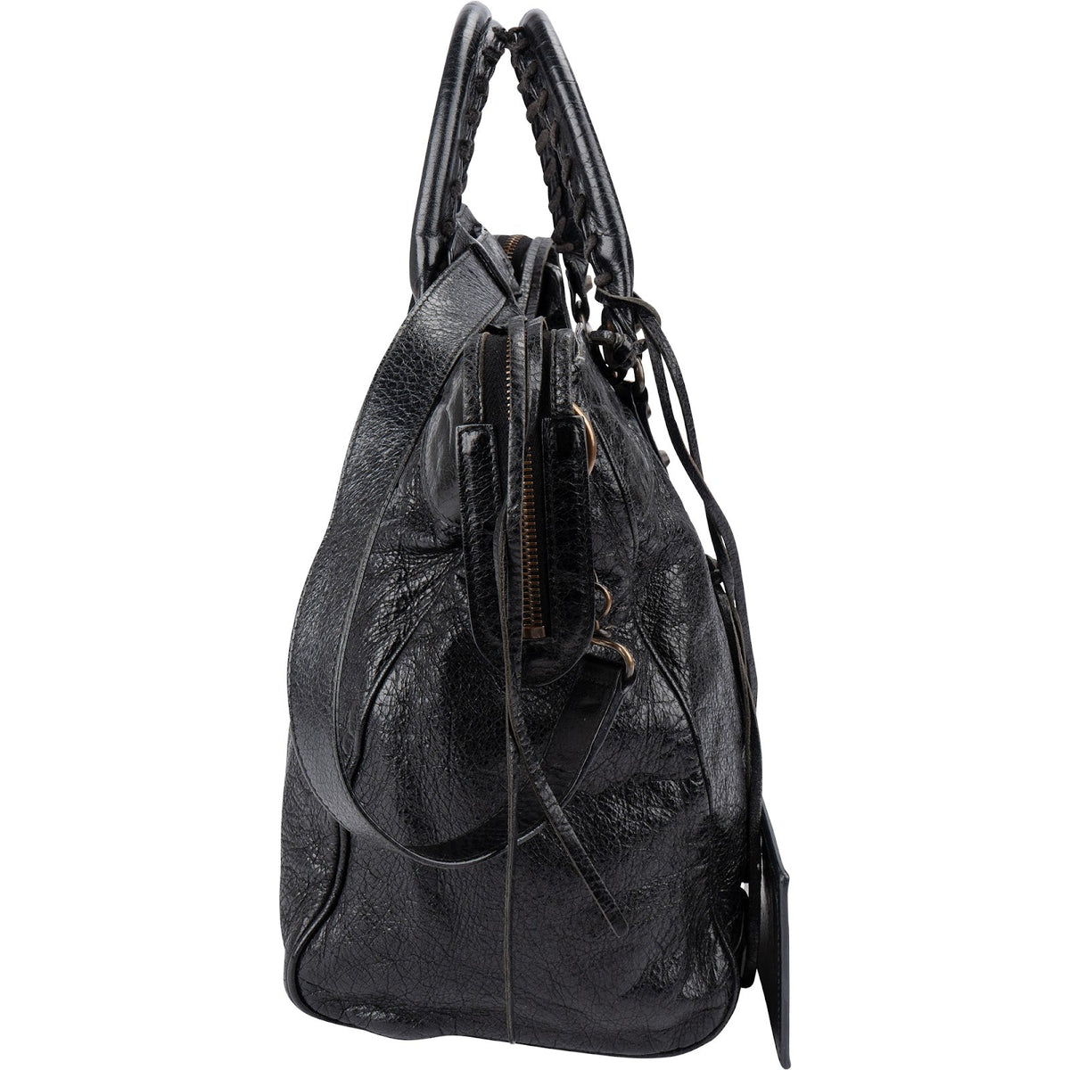 Borsa tote Balenciaga City in pelle Arena nera