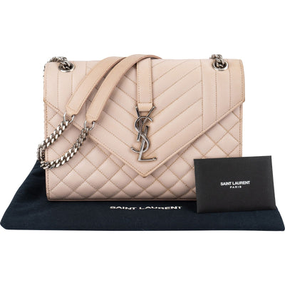 Yves Saint Laurent Grain De Poudre Matelassé Medium Envelope Crossbody Bag