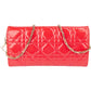 Sac bandoulière Wallet On Chain Christian Dior en cuir verni motif Cannage