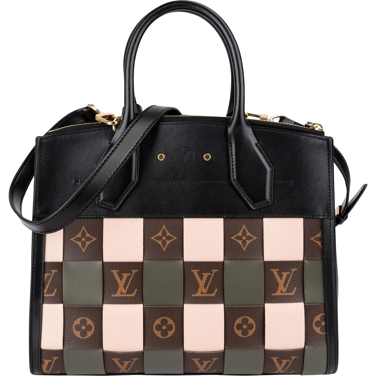 Louis Vuitton Monogram Canvas Checkboard Tressage City Steamer MM handtas