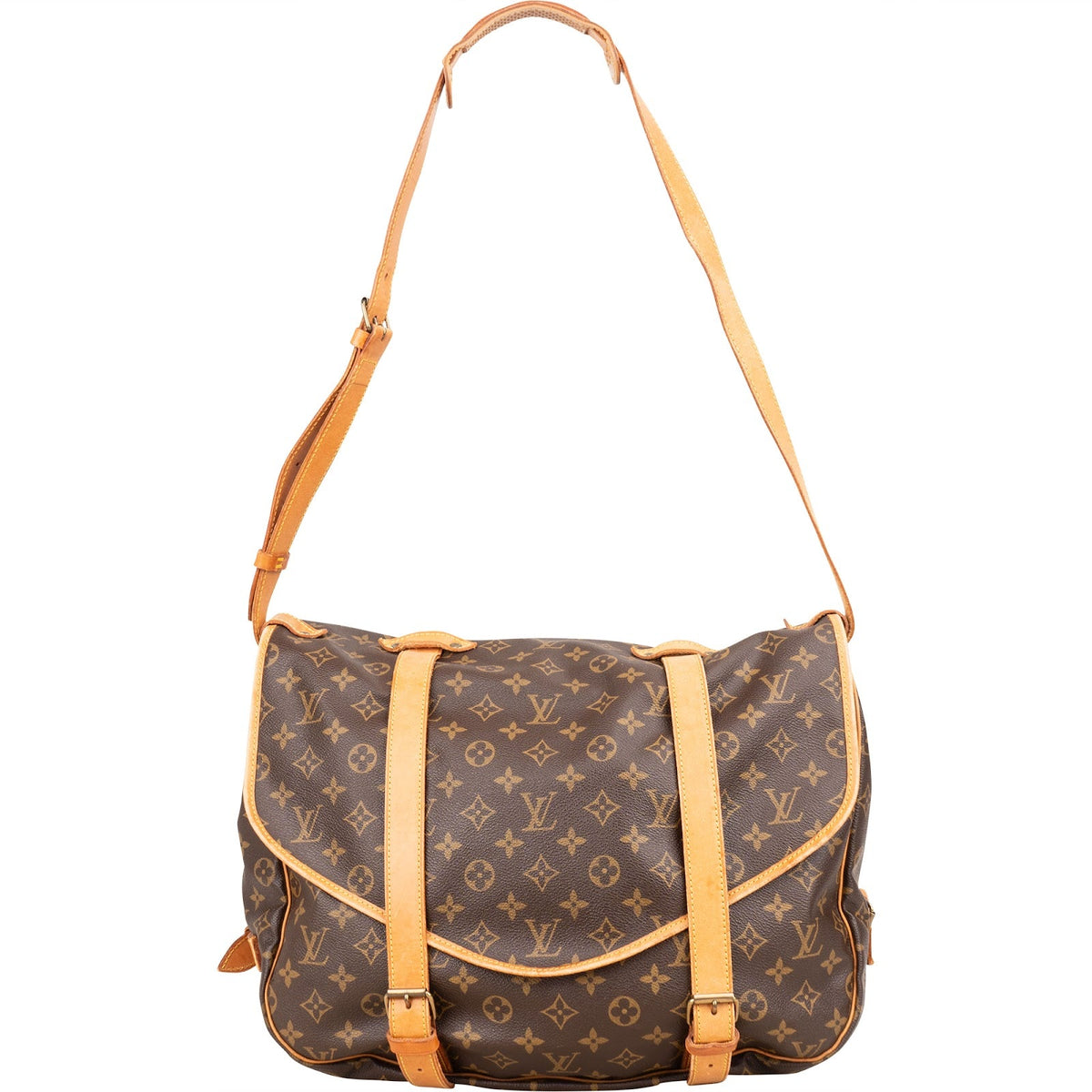 Borsa a tracolla Louis Vuitton Saumur 40 in tela Monogram