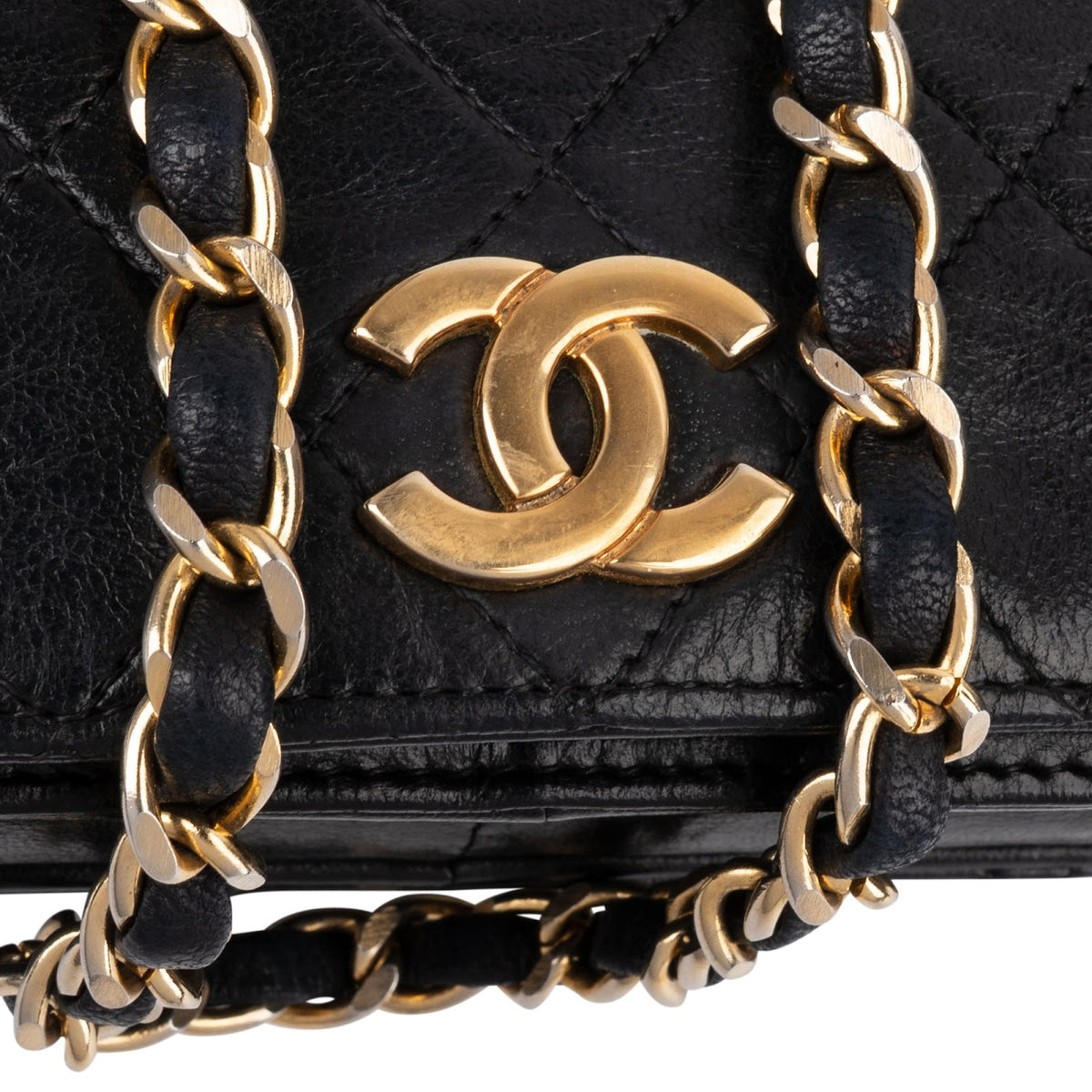 Chanel Quilted Lambskin CC Single Flap Shoulder Bag
