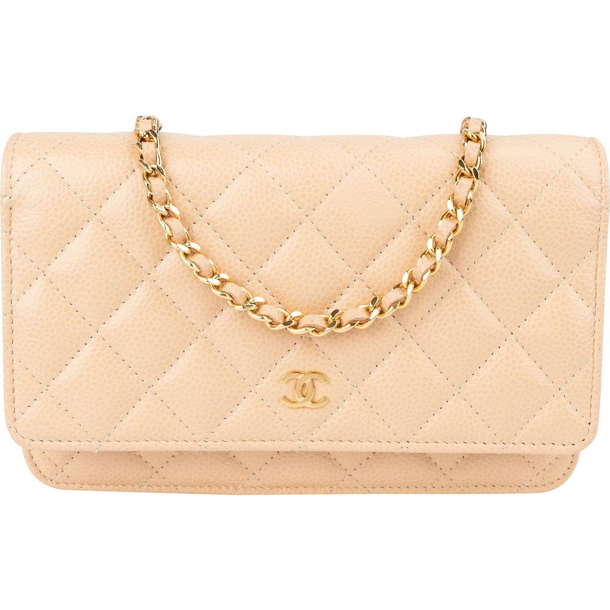 Borsa a tracolla Wallet on Chain di Chanel in pelle caviar trapuntata