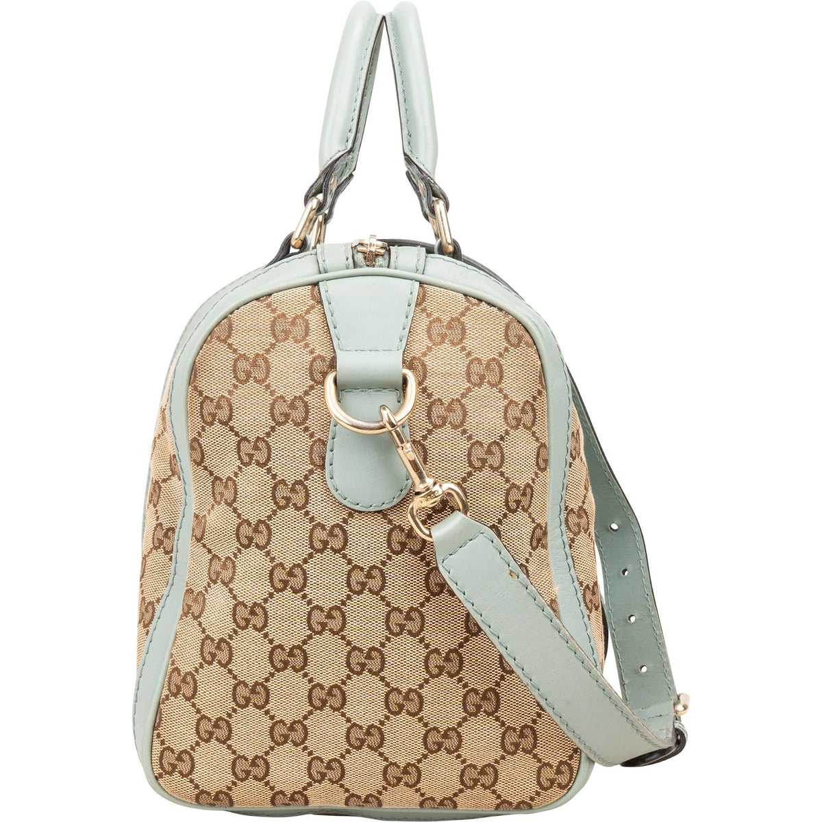 Gucci Monogram GG Canvas Vintage Web Boston Handtasche, Bild 3 von 11