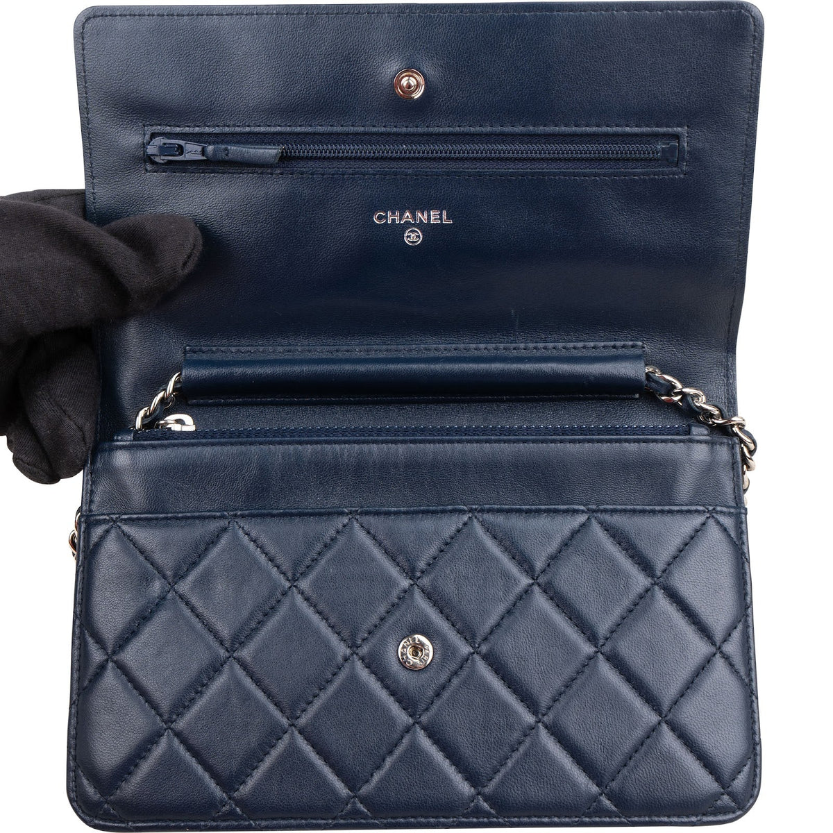 Chanel Wallet On Chain aus gestepptem Lammleder – Ansicht 11