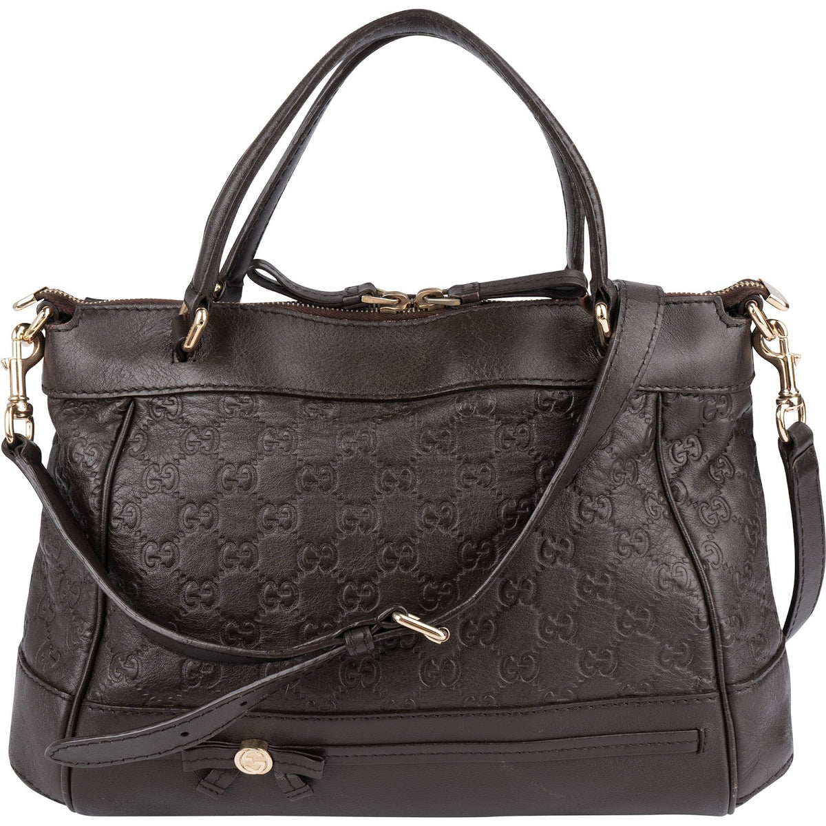 Gucci Mayfair Princy Tote aus Guccissima-Leder – Vorderansicht