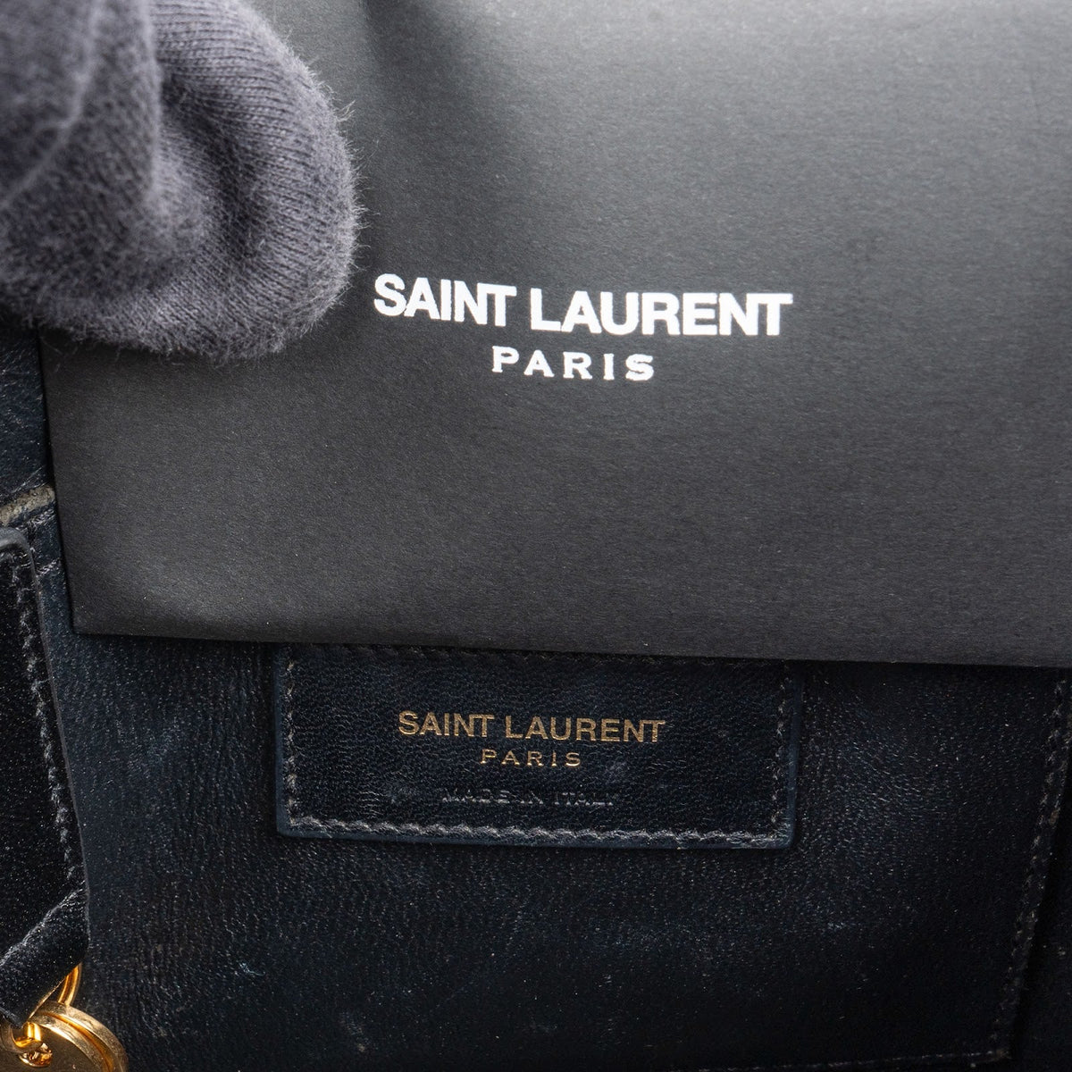 Saint Laurent Smooth Leather Sac De Jour Baby Handbag