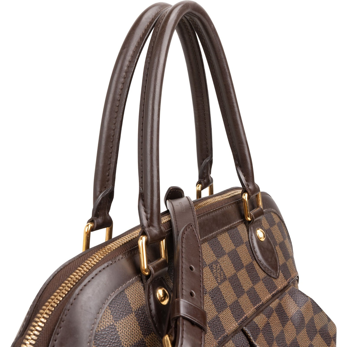Borsa a mano Louis Vuitton Trevi GM in tela Monogram Damier Ebene