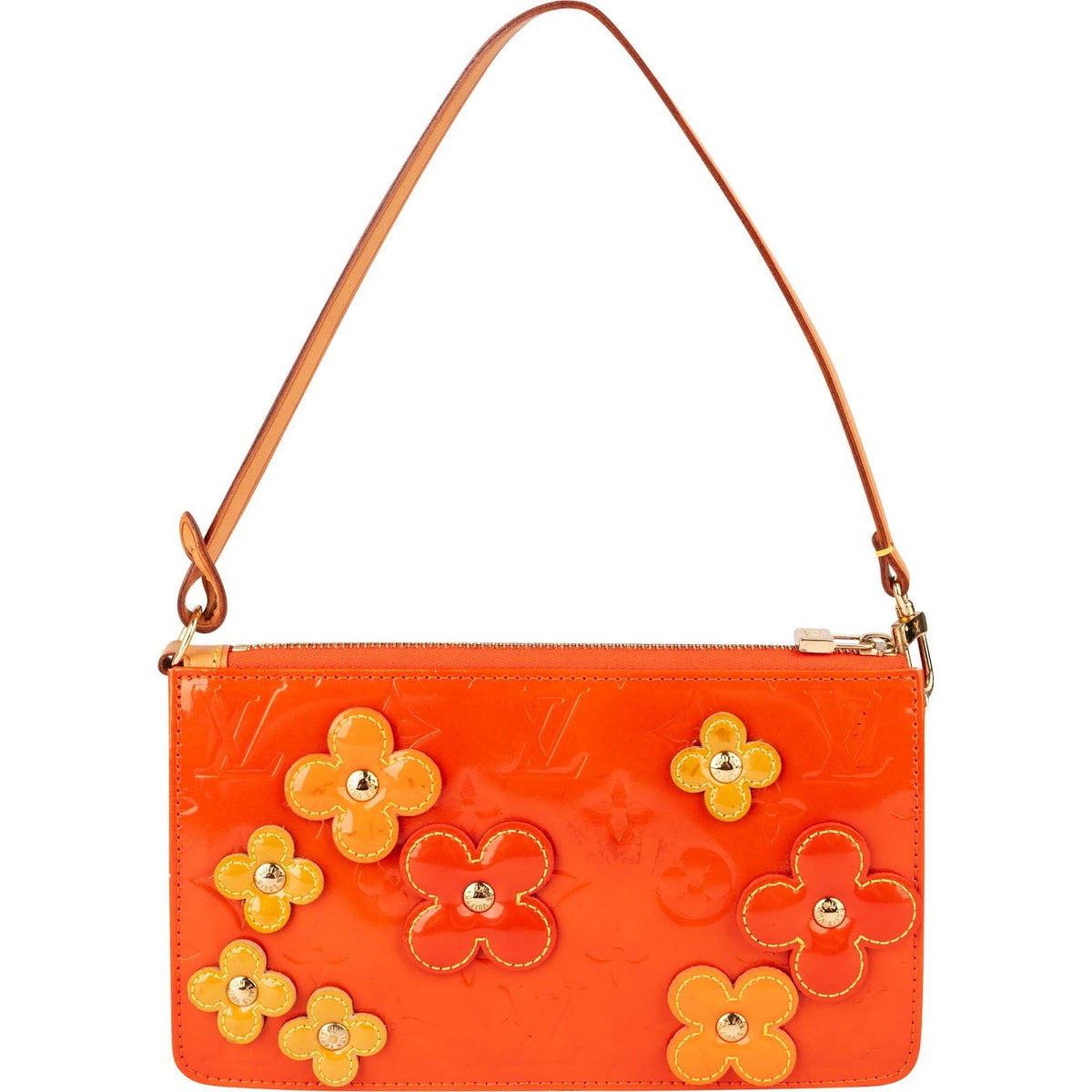 Borsa a mano Louis Vuitton Monogram Vernis Leather Fleurs Lexington Pochette Accessoires
