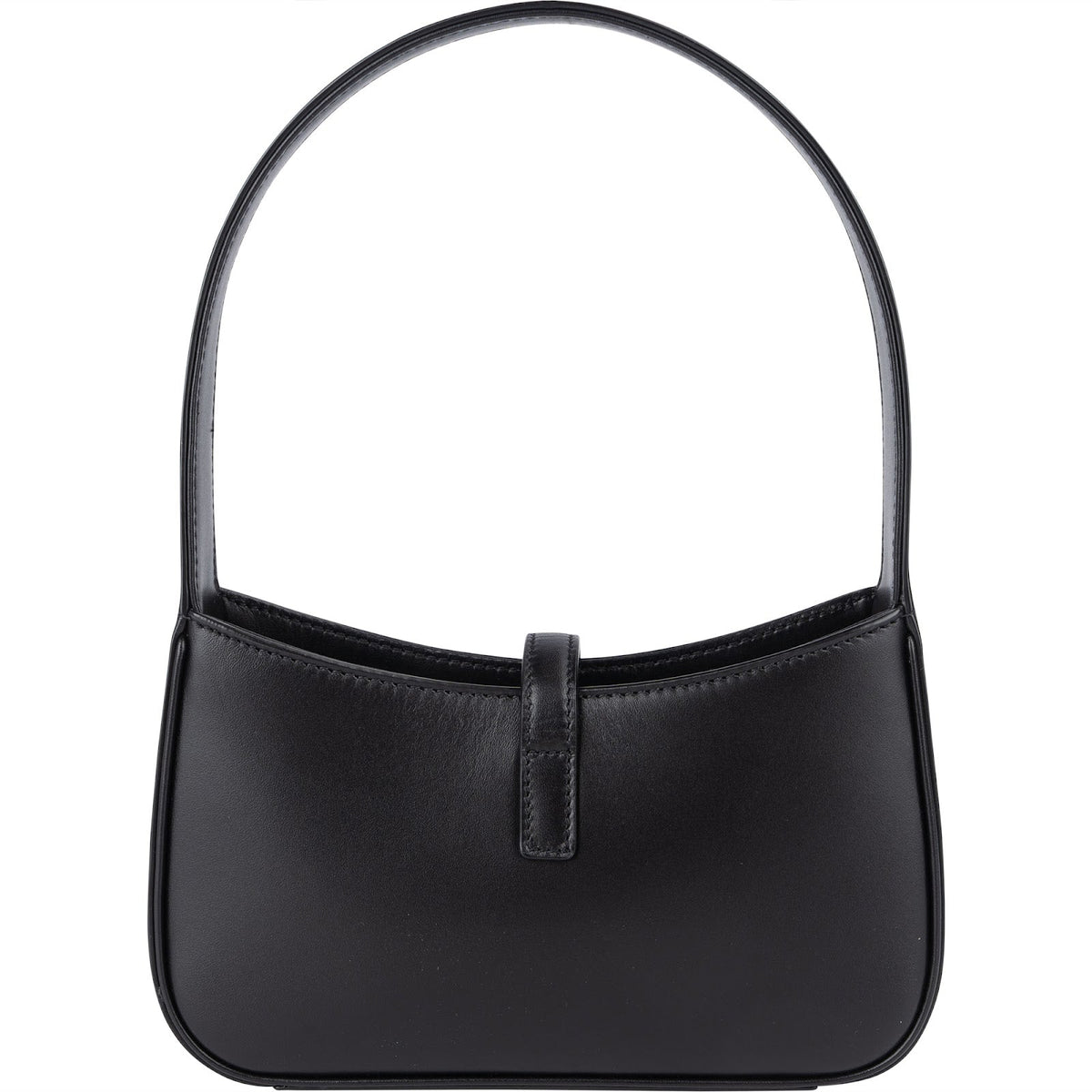 Saint Laurent zwarte leren 5 à 7 mini hobo-handtas