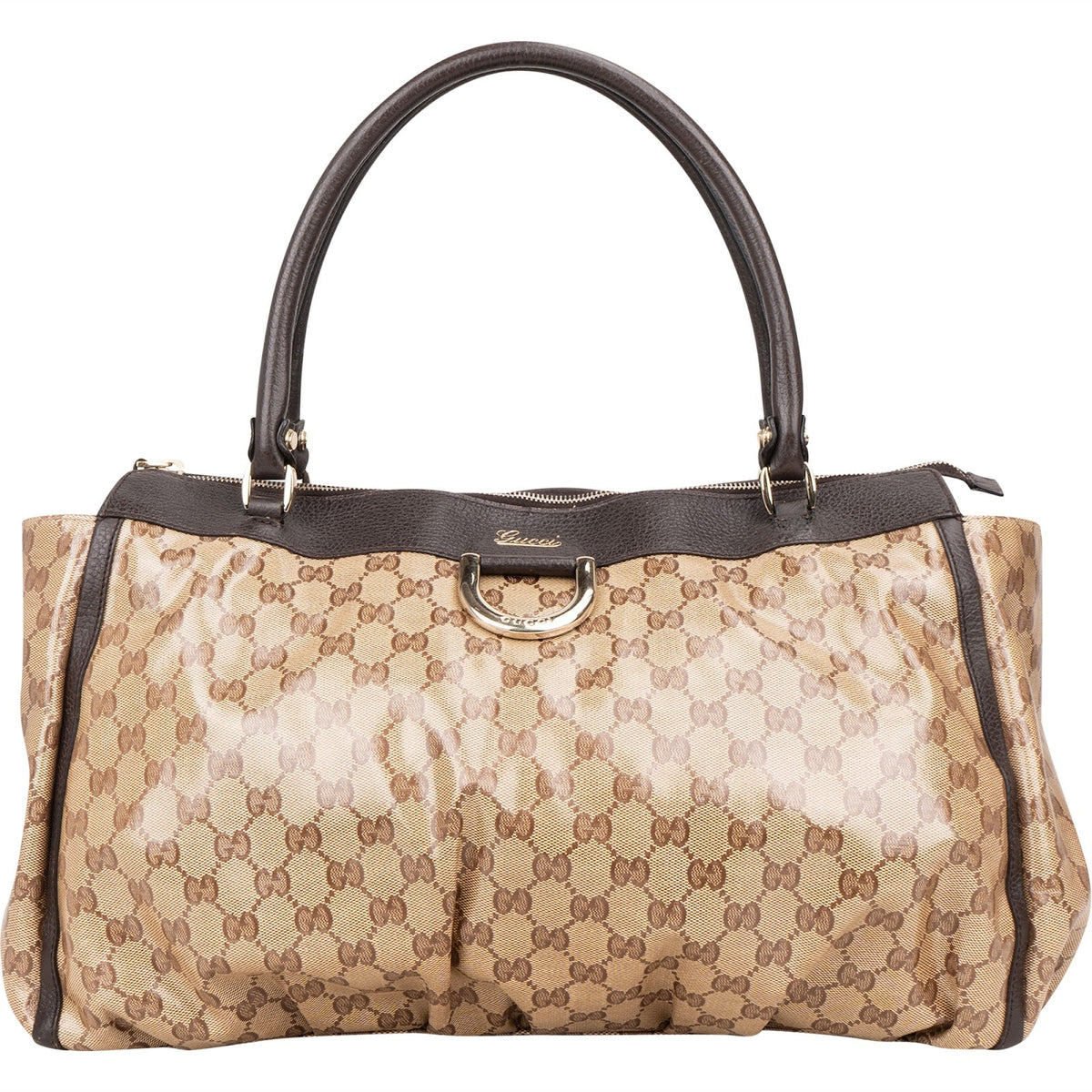 Gucci Monogram GG Abbey aus beschichtetem Canvas und Leder – Vorderansicht