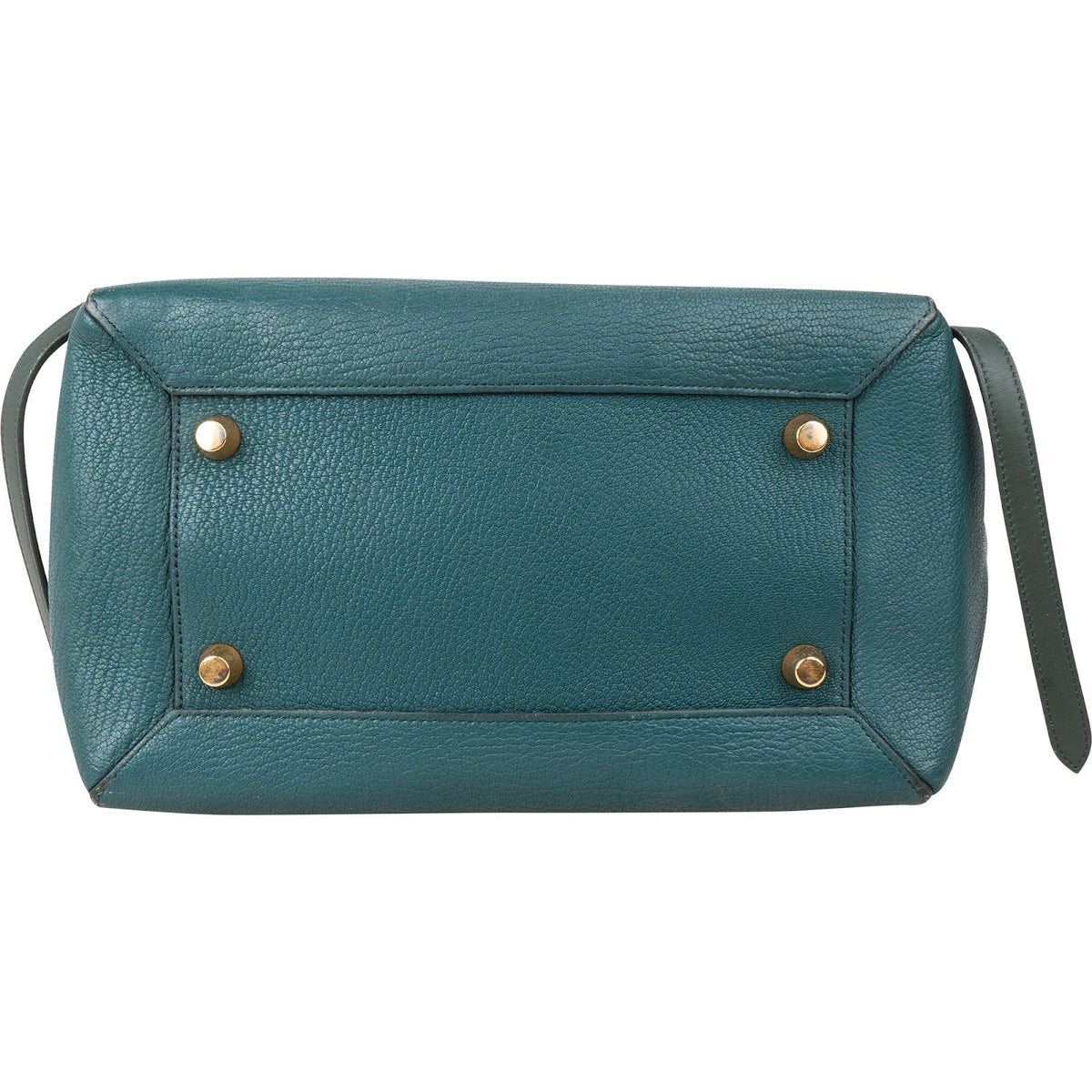 Borsa a mano Céline in pelle di vitello granata color petrolio