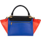 Sac à main trapèze Céline en cuir tricolore