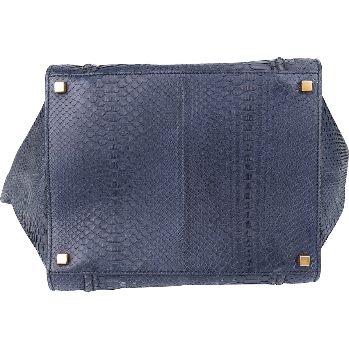Celine Phantom aus blauem Pythonleder – Detailansicht 6