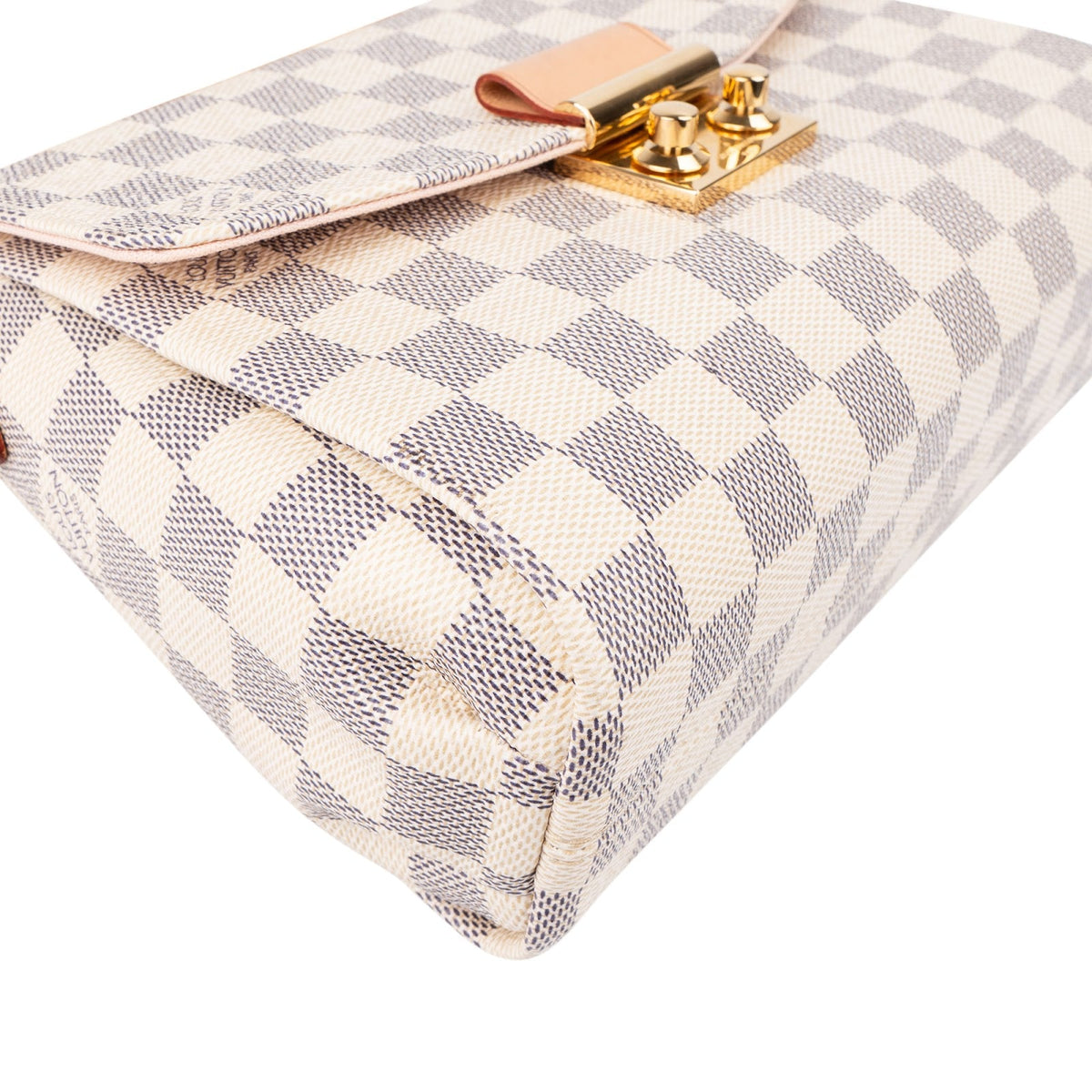 Sac à main Louis Vuitton modèle Crossette en toile Damier Azur