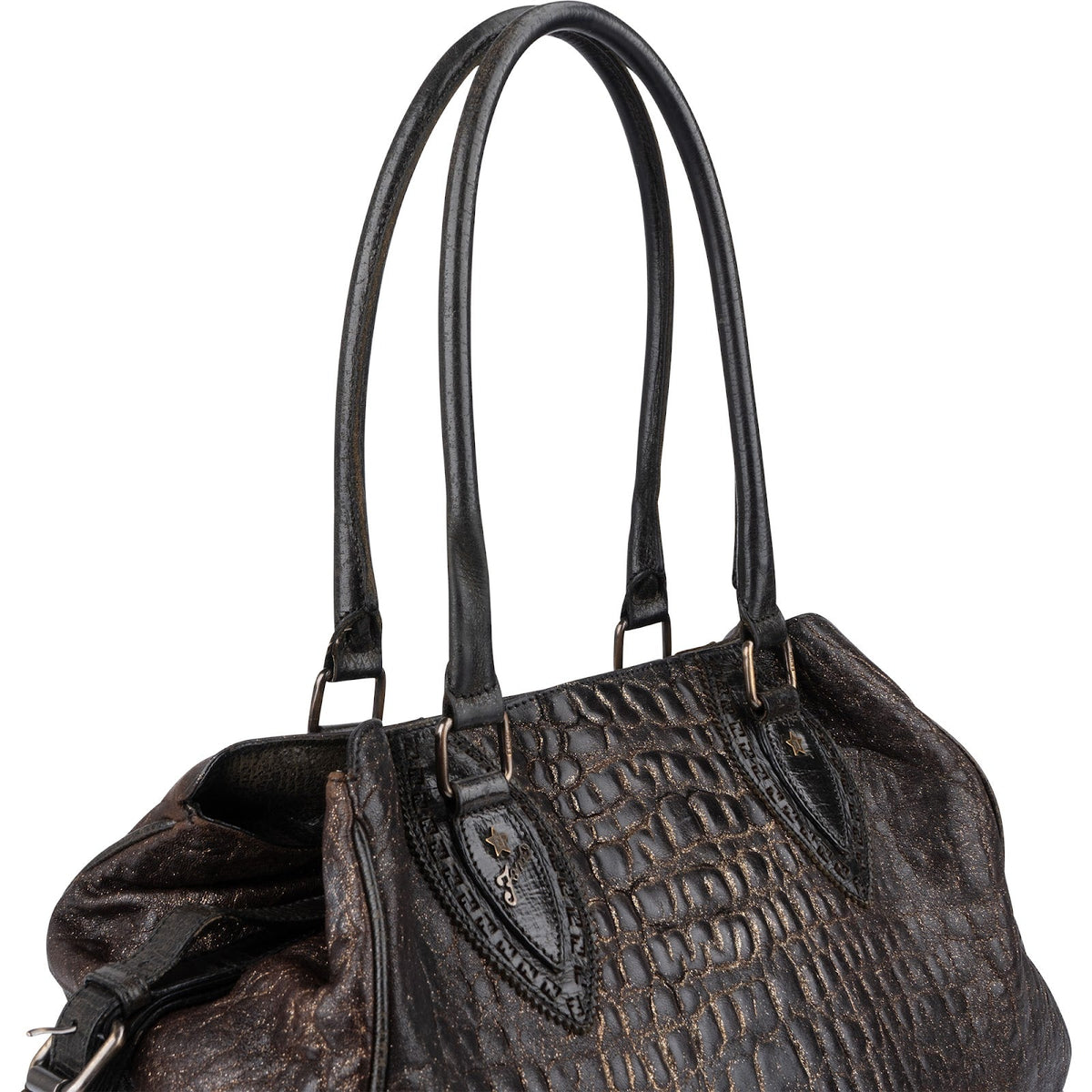 Fendi Croc-Embossed Leder Tote, Bild 2 von 12