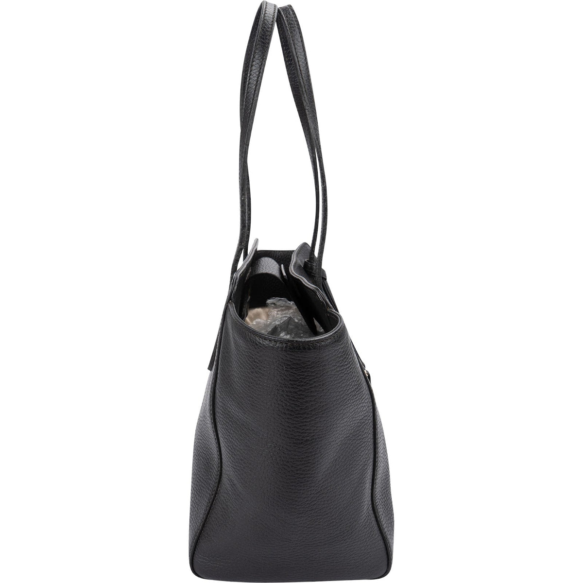 Sac cabas Gucci Swing en cuir grainé noir