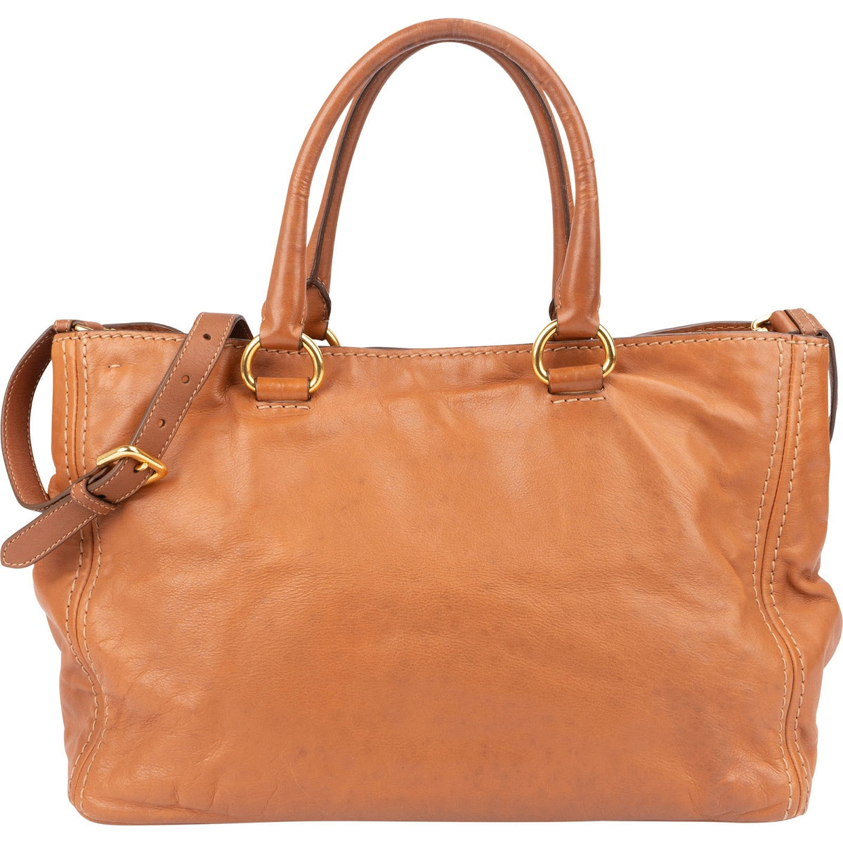 Prada 2Way Tote aus Vitello-Leder – Ansicht 4