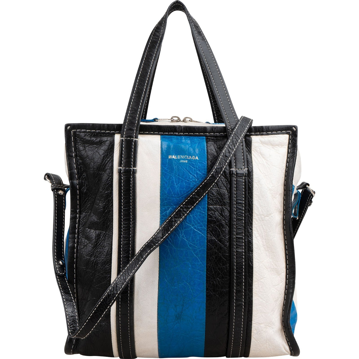 Bolso bandolera tipo tote Bazar de piel tricolor de Balenciaga