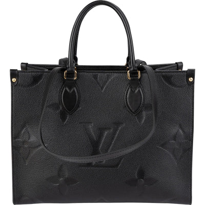 Louis Vuitton Noir Monogram Empreinte Leather OnTheGo MM Shoulder Bag