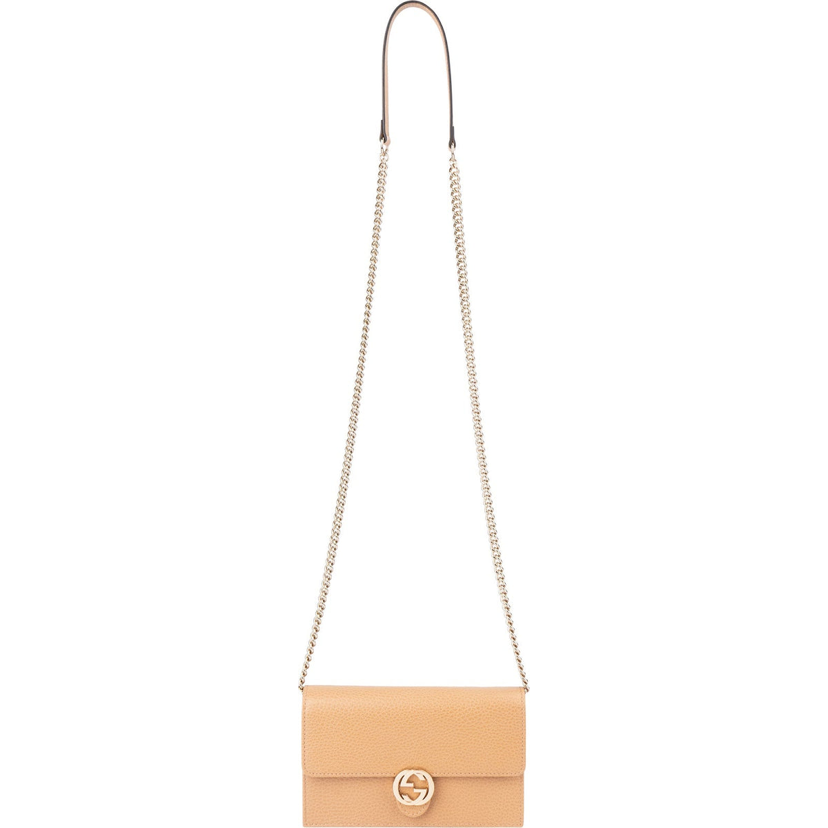 Gucci Interlocking GG Wallet On Chain aus genarbtem Kalbsleder – Ansicht 8