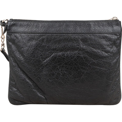 Balenciaga Black Arena Leather City Clutch