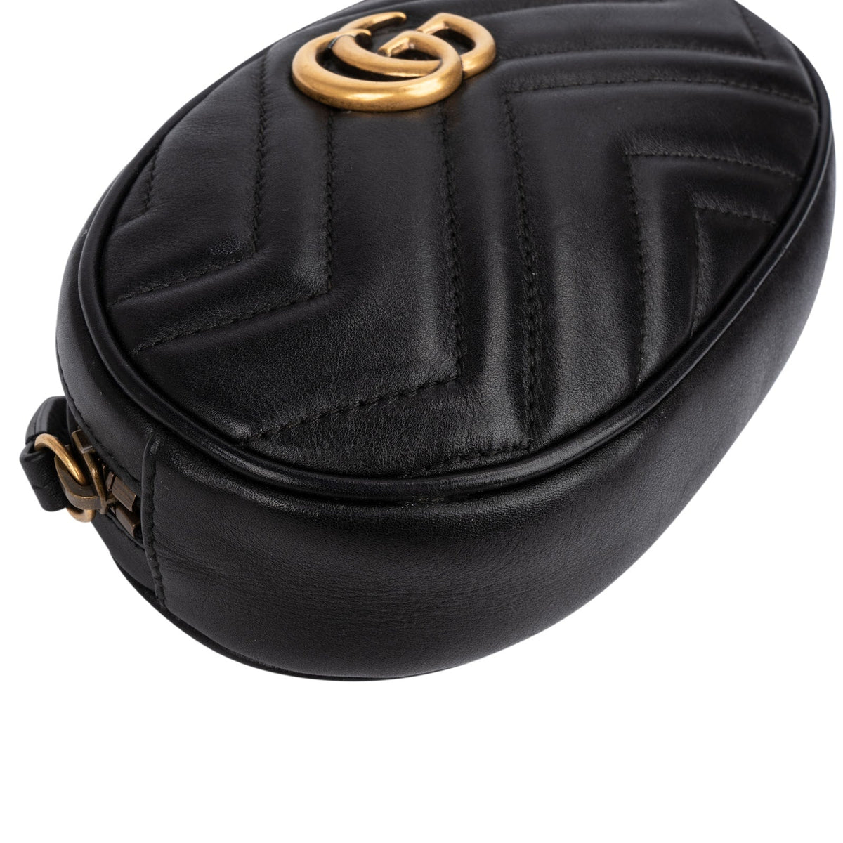 Sac ceinture GG Marmont en cuir matelassé noir Gucci