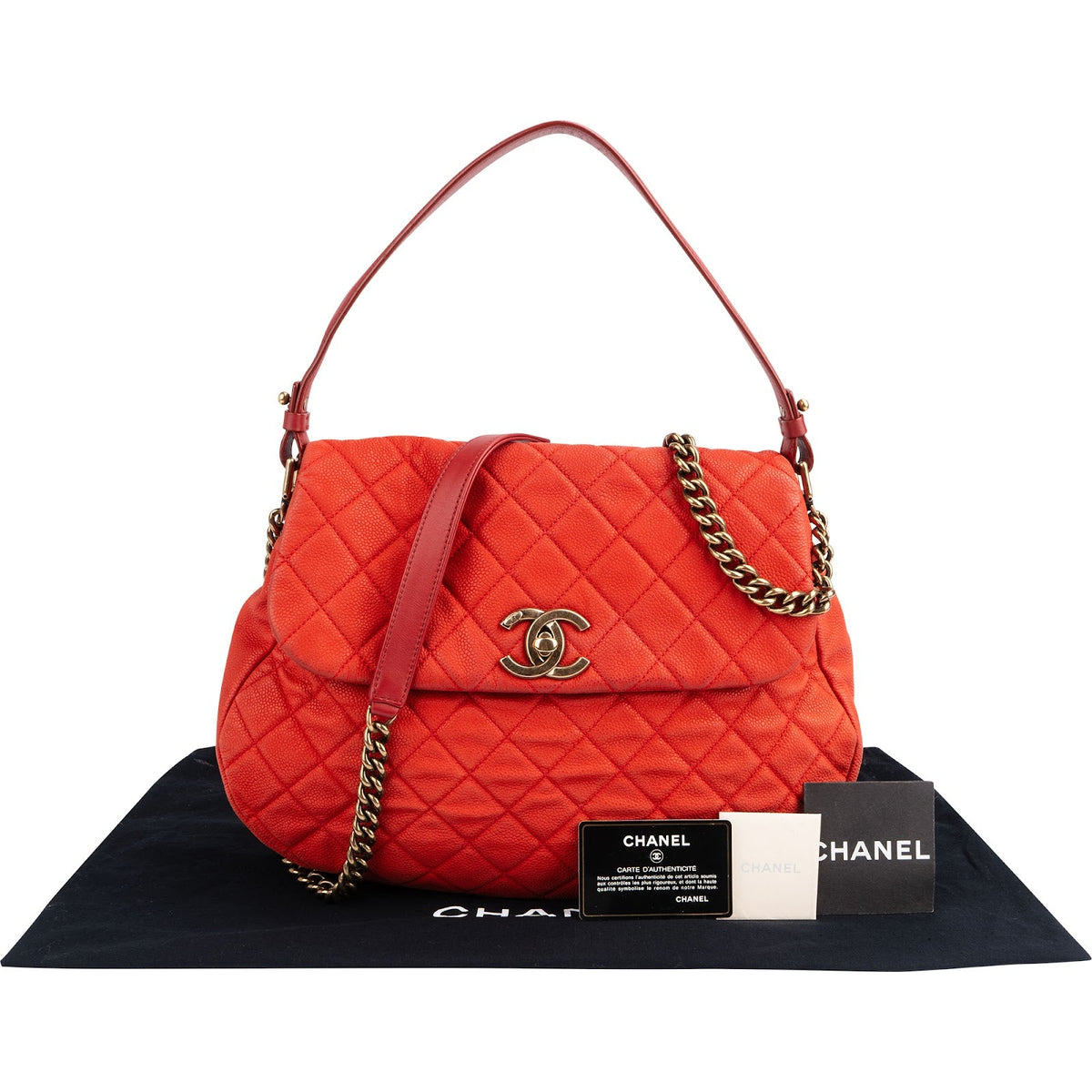 Chanel In The Mix Maxi Single Flap aus gestepptem Caviar-Leder – Ansicht 2