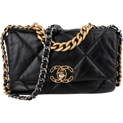 Chanel 19 Quilted Lambskin Single Flap Crossbody Bag