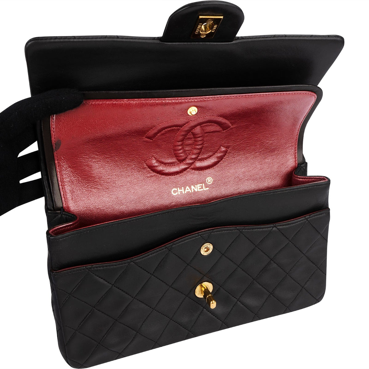 Chanel Medium Double Flap Lammleder 24K Gold, Bild 13 von 15