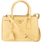 Prada Gelb Saffiano Small Galleria aus Saffiano-Leder – Vorderansicht