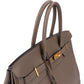 Hermès Birkin 35 handtas van taupekleurig Togo-leer