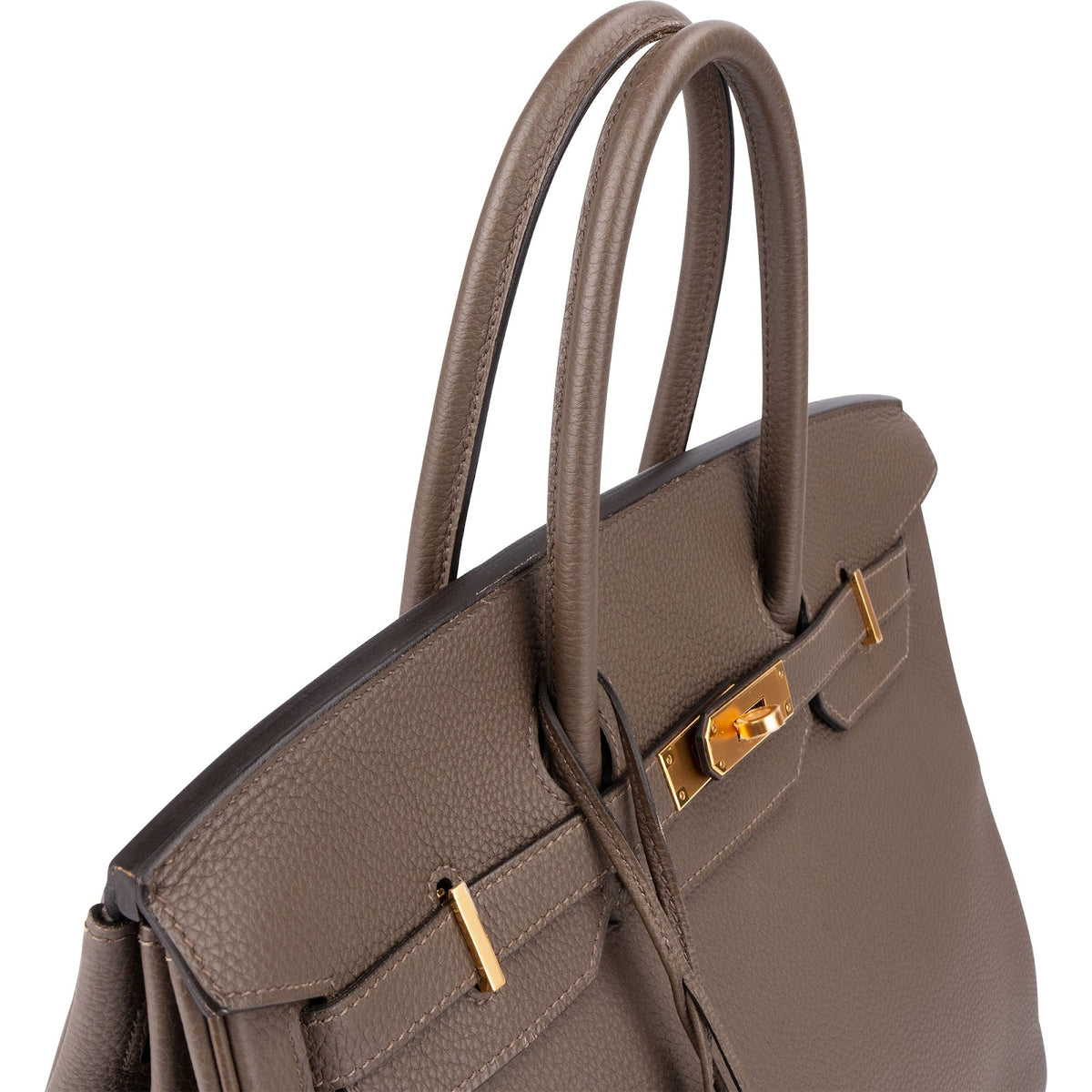 Hermès Birkin 35 handtas van taupekleurig Togo-leer