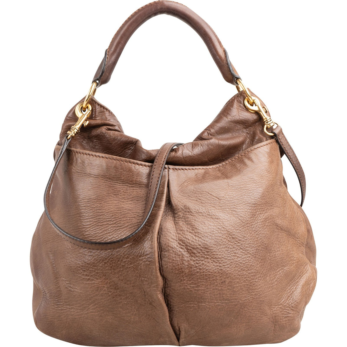 Miu Miu Vitello Daino Leder Coffer Hobo Schultertasche, Bild 4 von 11