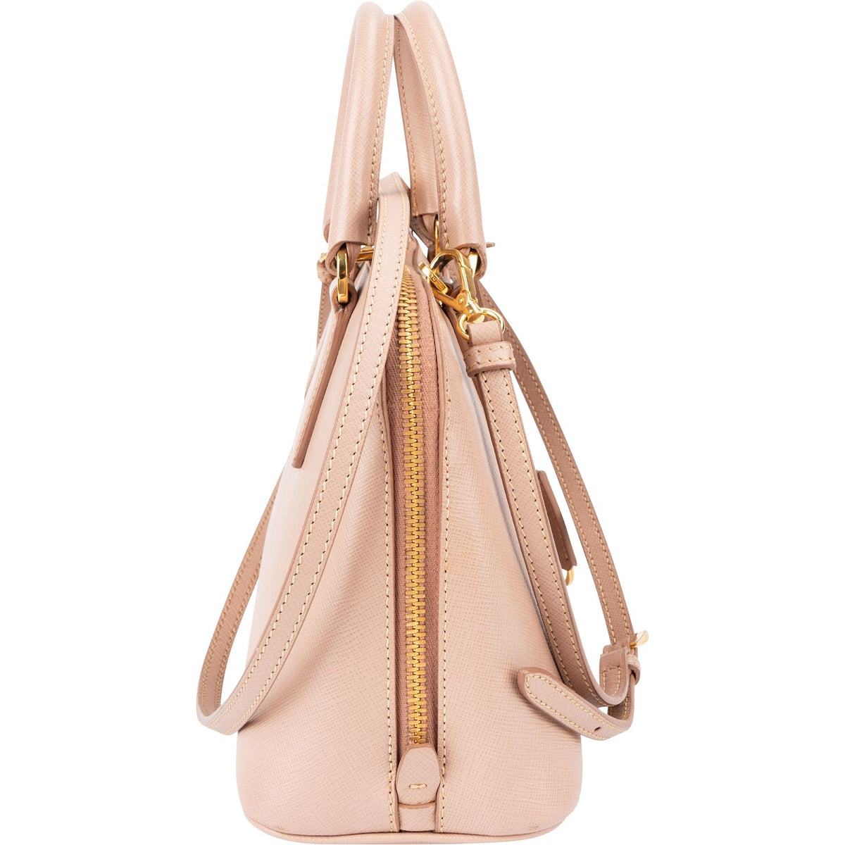 Bolso de mano Prada Promenade pequeño en piel Saffiano rosa