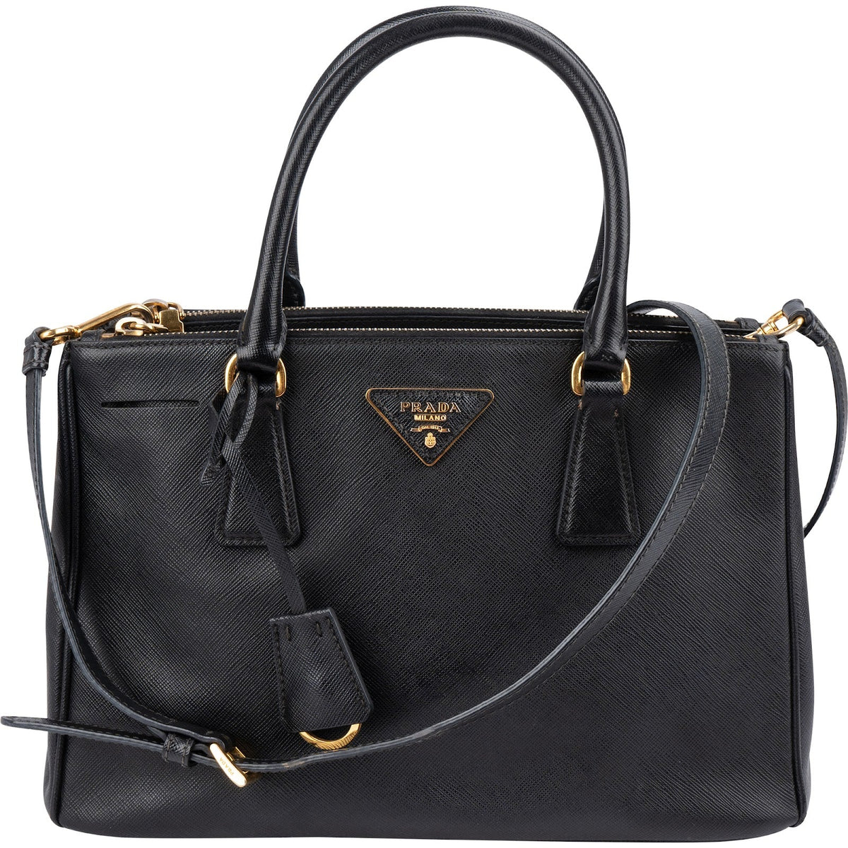 Prada Galleria aus Saffiano-Leder – Vorderansicht