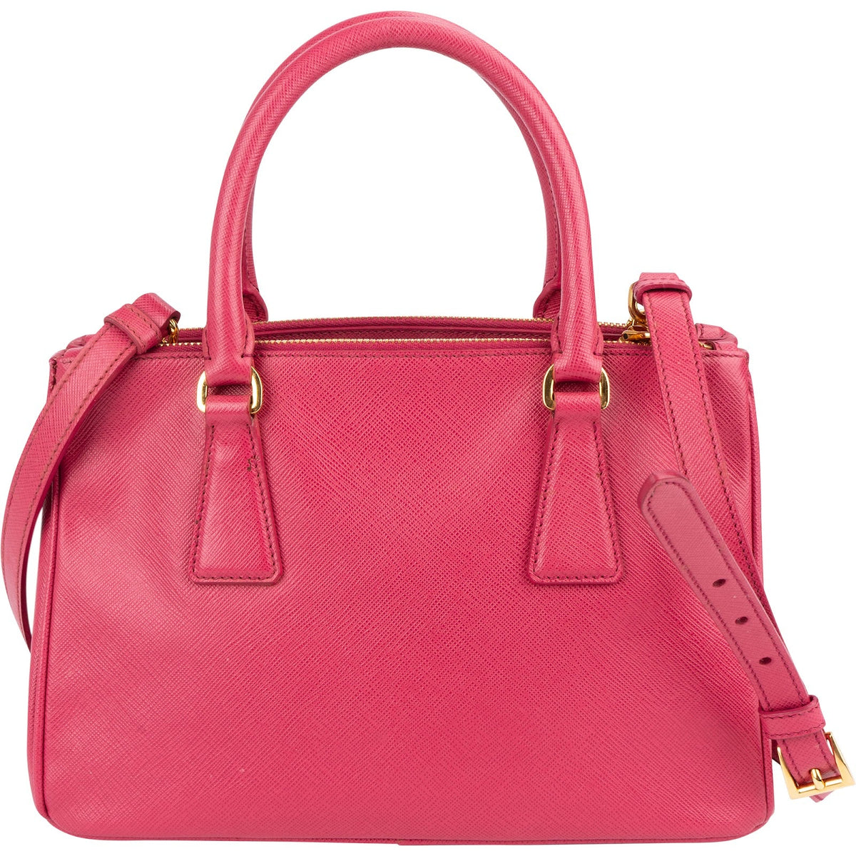 Prada Galleria Small aus rosa Saffiano-Leder – Ansicht 5