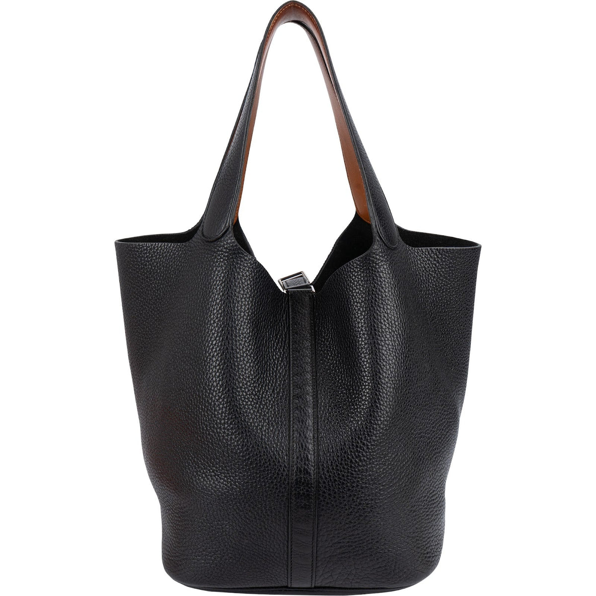 Bolso de mano Hermès Picotin Lock 26 en piel Clemence granulada