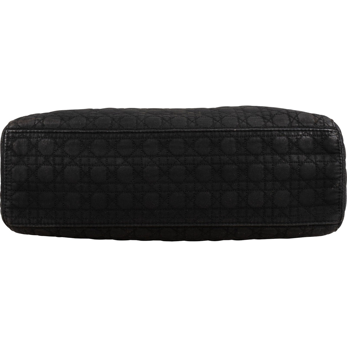 Bolso de mano grande Lady Dior de nailon acolchado con motivo Cannage de Christian Dior